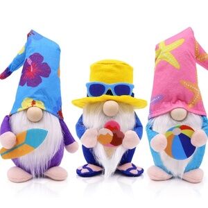 3 Pcs. Beach  Handmade Gnomes